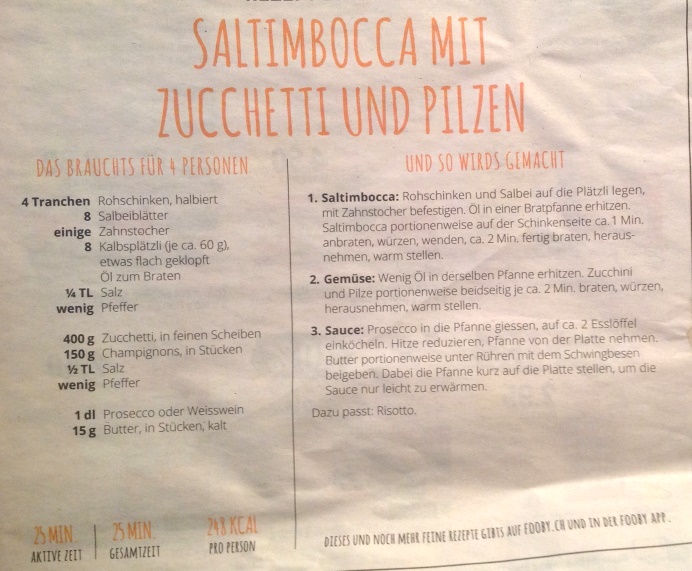 ZUCCETTI UND PILZE